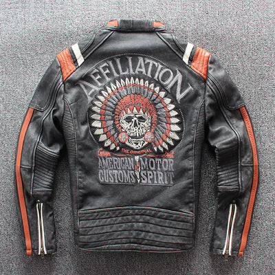 Chaqueta de Cuero para Motociclista - Estilo y Protección - Image 3