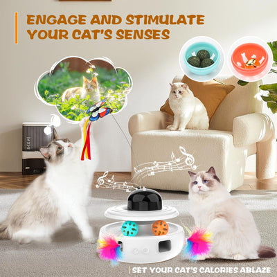 Juguete Interactivo Silencioso para Gatos con Motor Eléctrico
