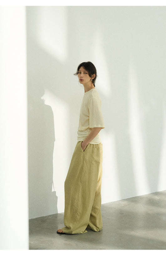 Pantalones Casuales Tencel Efecto Piedra con Cintura Elástica - Image 21