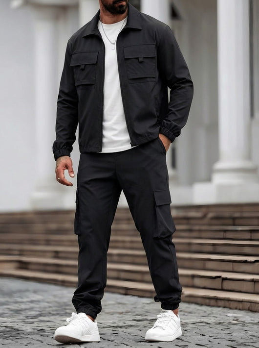 Conjunto de Trabajo Casual: Chamarra y Pantalón con Cierre - Image 20