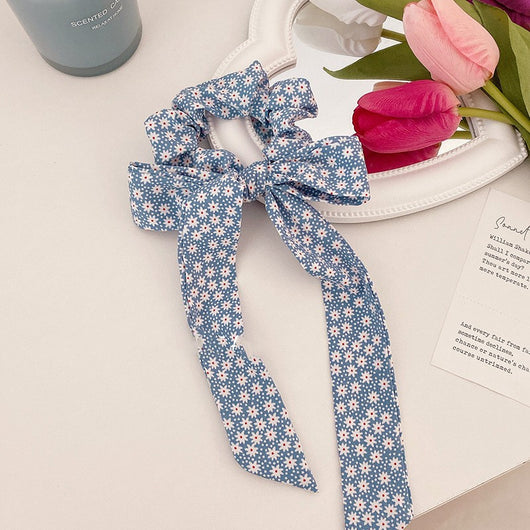 Moño Floral Lunares Grande - Scrunchie Elástico para Cabello - Image 6