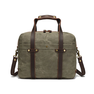 Maletín Vintage de Lona Encerada para Hombre - Image 9