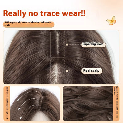 Peluca Larga Rizos Naturales Cabello Artificial Cobertura Total - Image 4