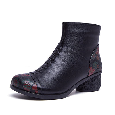 Zapatos de Cuero Genuino para Mamá con Forro de Algodón y Terciopelo - Image 3