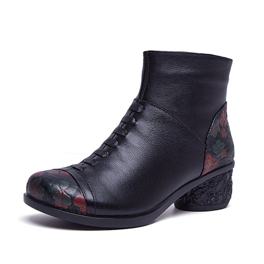 Zapatos de Cuero Genuino para Mamá con Forro de Algodón y Terciopelo - Image 3