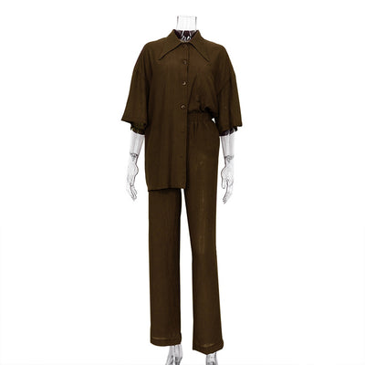 Conjunto Elegante de Pantalón y Blusa Suelta para Mujer - Image 21