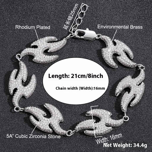 Pulsera Geométrica Golondrina con Micro Diamantes - Accesorio Hip Hop - Image 19