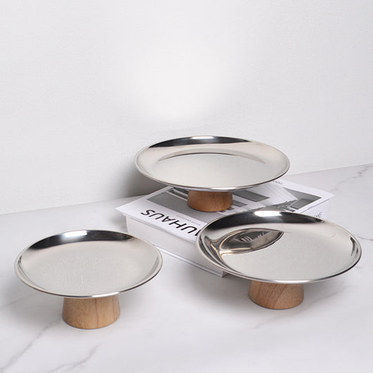 Bandeja Redonda de Madera Maciza con Base Metálica - Estilo Hogar - Image 14
