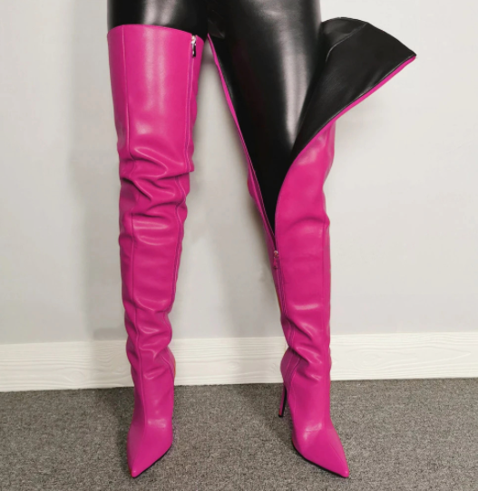 Botas Altas para Mujer con Tacón Stiletto y Cremallera Lateral - Image 15