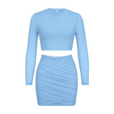 Conjunto de Dos Piezas Falda Recta Casual Elegante - Image 5
