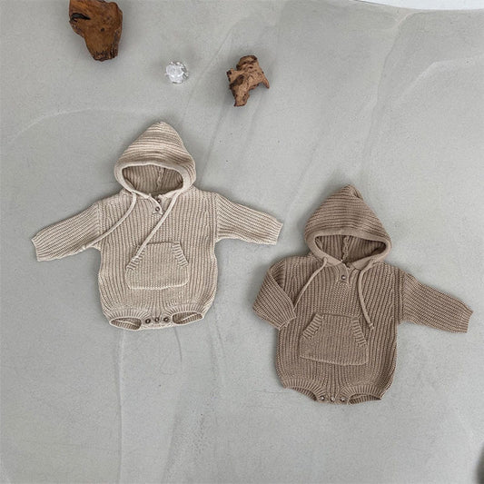 Pijama Enterizo con Capucha y Bolsillos para Bebés