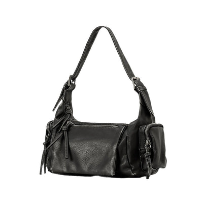 Bolso Mensajero Y2K Punk con Detalles Desgastados - Estilo Francés - Image 2