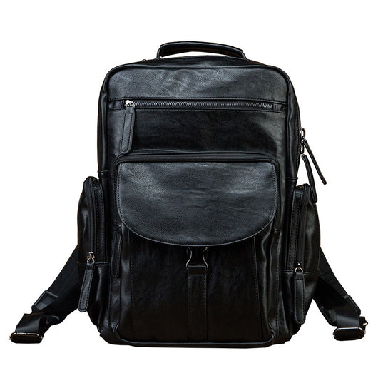 Mochila de Cuero Genuino para Hombre - Gran Capacidad, Diseño Moderno - Image 6