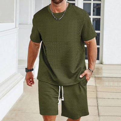 Conjunto Deportivo Casual: Playera y Shorts de Color Liso - Image 9