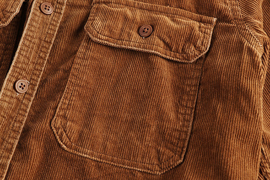 Camisa de Pana Retro de Algodón con Manga Larga para Hombre - Image 26