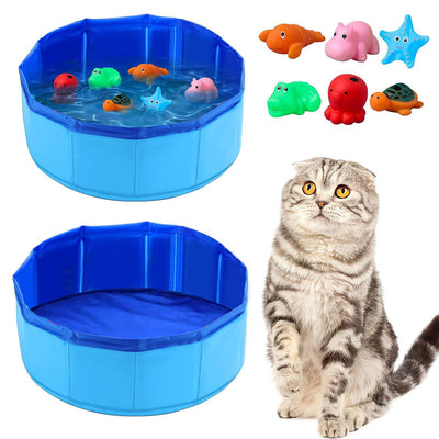Piscina Plegable para Mascotas con Juguetes Vinílicos - Image 4