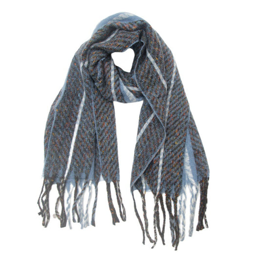 Pañuelo Rayado con Flores y Borlas Estilo Europeo Americano - Image 12