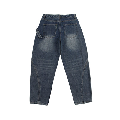Pantalones Cargo Vaqueros Retro Lavado Pesado con Diseño de Bolsillos Oblicuos - Image 32