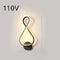 8 Negro 110 V Warm Light