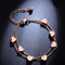 Pulsera de Acero Titanio Corazones Dobles para Mujer y Adolescente