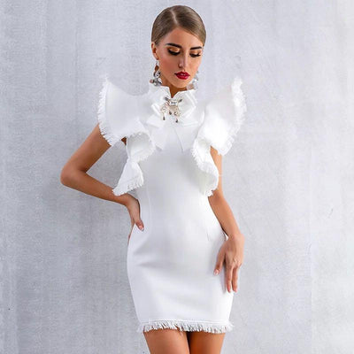 Vestido de Verano Negro con Volantes y Borlas - Image 9