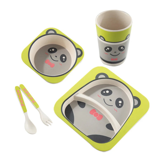 Juego de Vajilla Infantil 5 Piezas - Platos y Vasos de Fibra de Bambú Natural para Bebés - Image 31