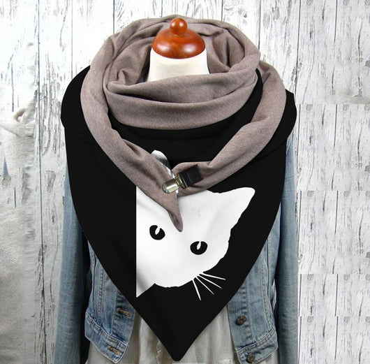 Bufanda Unisex con Estampado de Gato - Diseño Minimalista - Image 19