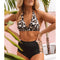 Bikini de Cintura Alta con Estampado de Leopardo