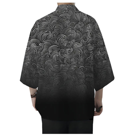 Cardigan Suelto Estampado 3D Versátil para Hombre - Image 6