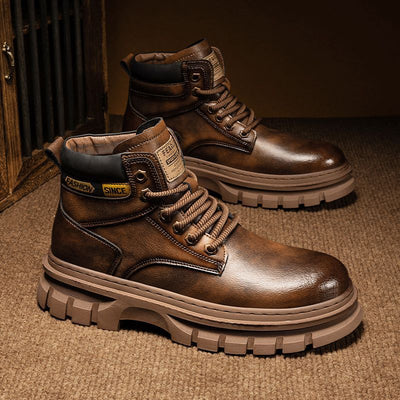 Botas Martin Altas para Hombre Estilo Británico de Trabajo