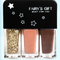 Set de Esmaltes de Uñas Sin Horno 3 en 1 con Lentejuelas Desprendibles