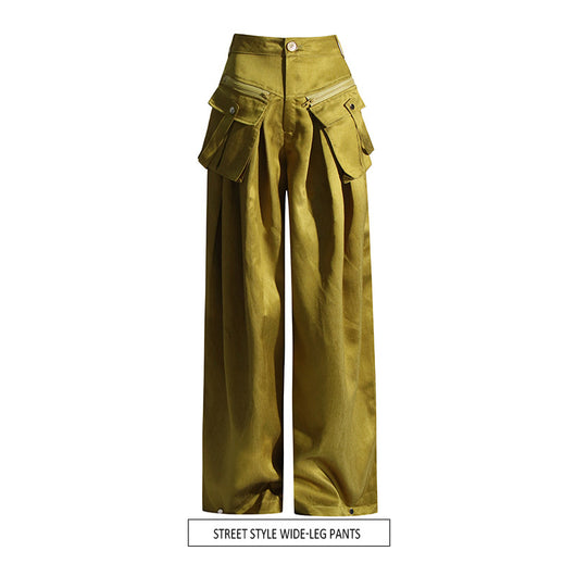 Pantalones Casuales de Cintura Alta Holgados con Diseño Exclusivo - Image 34