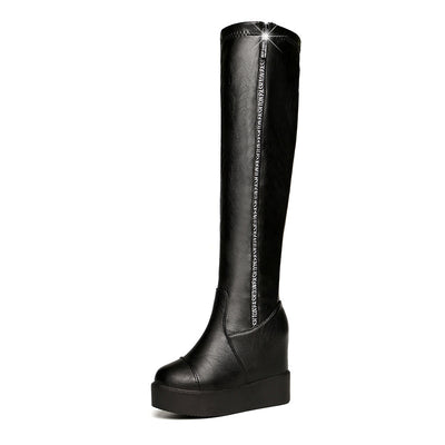 Botas Altas Over-the-Knee con Tacón Cuña Estilizador - Image 11