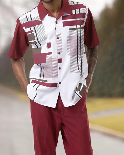 Conjunto de Camisa Casual y Pantalón para Hombre Talla Grande - Image 6
