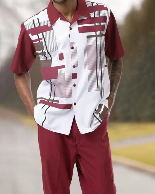 Conjunto de Camisa Casual y Pantalón para Hombre Talla Grande - Image 6