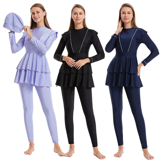 Traje de Baño Conservador Modesto para Playa y Piscina