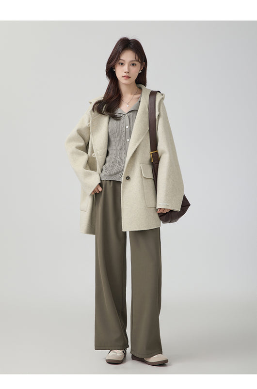 Abrigo de Lana Corto con Capucha Premium - Image 22