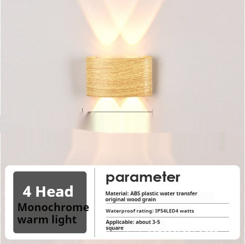 Luminária de Parede de Madeira Maciça com Design Personalizado para Criado-Mudo