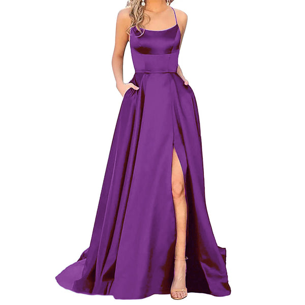 Vestido Largo Ajustado con Hombros Descubiertos para Damas de Honor y Eventos