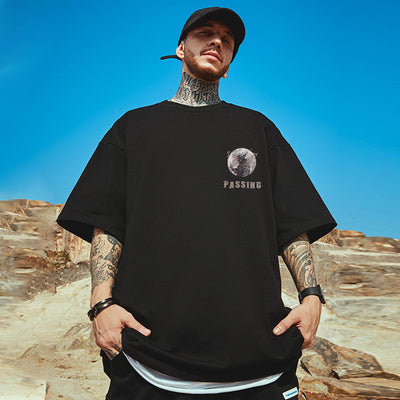 Camiseta Suelta de Gran Tamaño para Hombre - Estilo Personalidad