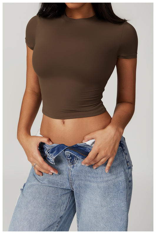 Top Deportivo Ajustado de Manga Corta para Yoga, Pilates y Running - Image 14