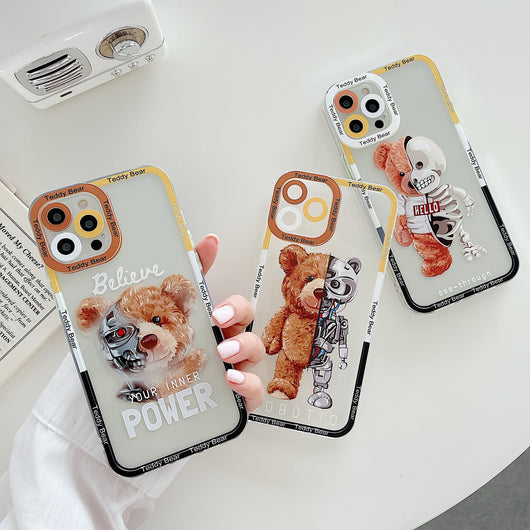 Funda para Teléfono Oso Mecánico con Ojos de Ángel Floral - Image 9