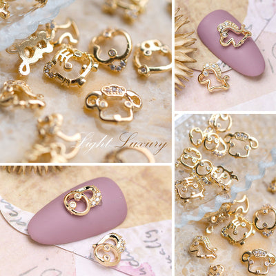Kit de Herramientas de Diseño de Uñas con Temas del Zodiaco