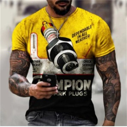 Camiseta Estampada de Manga Corta para Hombre - Diseño Digital - Image 7