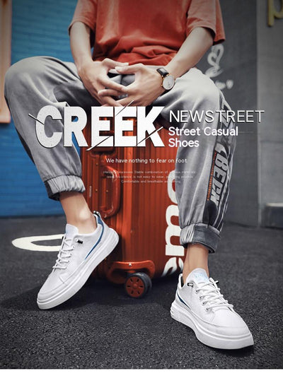 Tenis Blancos Estilo Coreano Transpirables para Hombre - Image 22