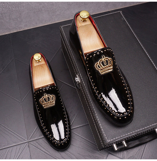 Zapatos de Cuero Slip-On Retro con Punta Elevada para Hombre - Image 10