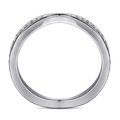 Anillo de Plata Pura con Diamantes en Círculo Completo para Mujer - Image 4