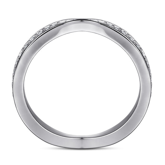 Anillo de Plata Pura con Diamantes en Círculo Completo para Mujer - Image 4