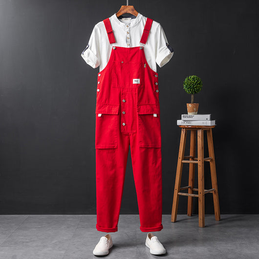 Pantalones Anchos Hip Hop con Tirantes Ajustables - Image 6