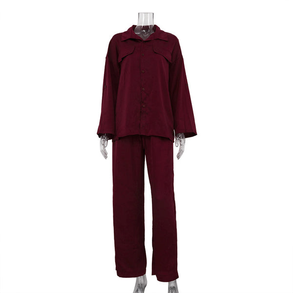 Conjunto Ejecutivo: Blusa Suelta con Solapa y Pantalón Talle Alto - Image 6